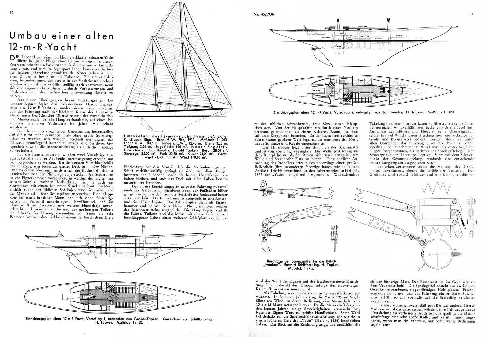 Get Gaff cutter sailboat plans | David Chan